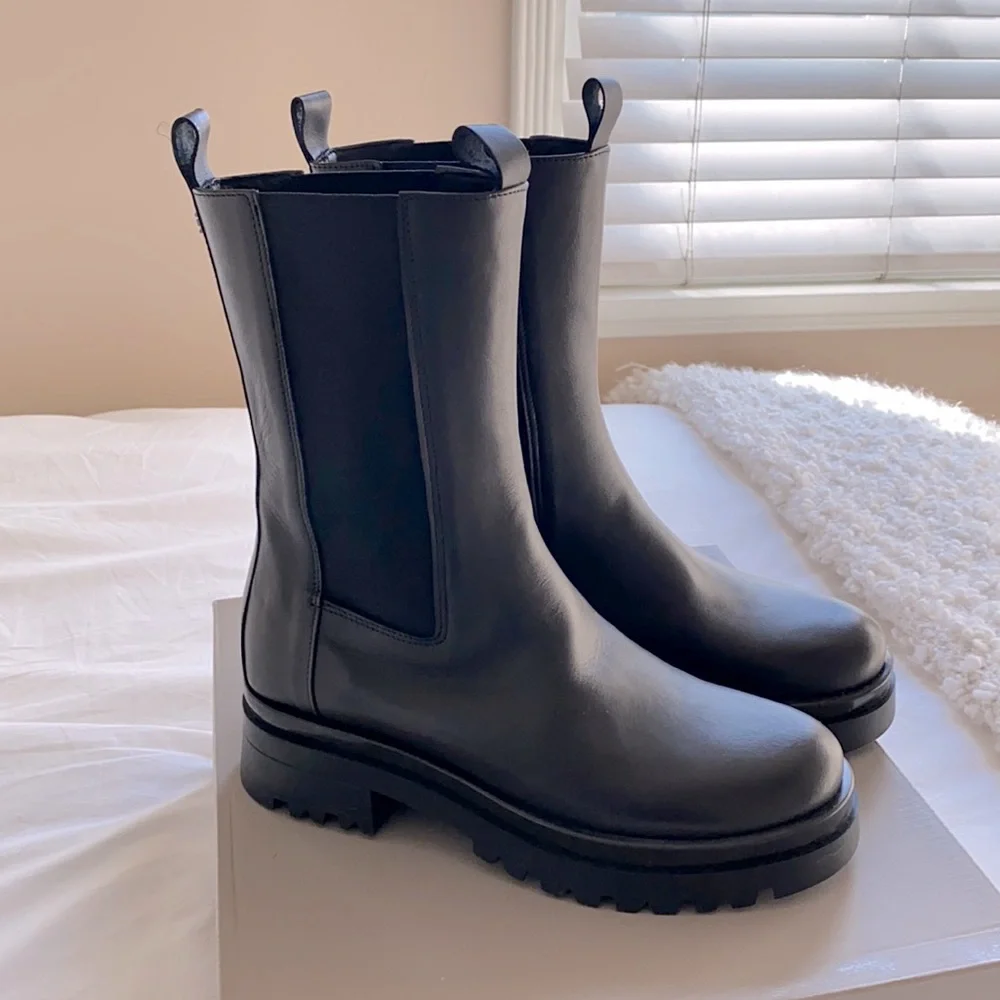 Sam Edelman Kiara Lug Sole Chunky Boot sz 9 - Picture 4 of 6